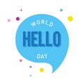 World Hello day vector background with colorful dot Royalty Free Stock Photo