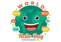 World Hello Day Vector Illustration on November 21 of Speech Bubbles with Different Languages from all over the Country Royalty Free Stock Photo