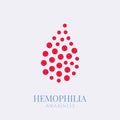 Hemophilia poster with pills drop