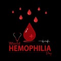 World Hemophilia Day. Medical sign for 17 april. Health awareness vector template Royalty Free Stock Photo