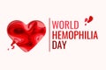 World Hemophilia Day - red paper cut blood heart