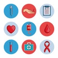 World hemophilia day set icons