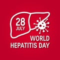 World hepatitis day concept in flat style