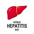 World hepatitis day concept in flat style