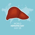 World Hepatitis Day on 28 July vector Royalty Free Stock Photo