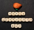 World Hepatitis Day. Liver and gall bladder. Wooden cubes inscription