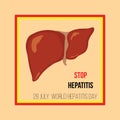 World hepatitis day. Vector illustration Royalty Free Stock Photo