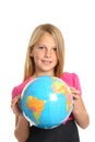 The World in her Hands Royalty Free Stock Photo