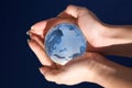 World in her hands Royalty Free Stock Photo