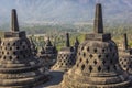 World heritage & the biggest bhuddist temple Borobudur in Yogjakarta in Java, Indonesia Royalty Free Stock Photo