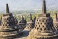 World heritage & the biggest bhuddist temple Borobudur in Yogjakarta in Java, Indonesia Royalty Free Stock Photo