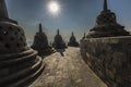 World heritage & the biggest bhuddist temple Borobudur in Yogjakarta in Java, Indonesia Royalty Free Stock Photo