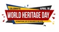 World heritage day banner design