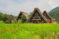 World heritage shirakawago gasshozukuri houses Royalty Free Stock Photo