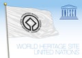 World Heritage Site flag, Unesco, United Nations organization