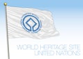 World Heritage Site flag, Unesco, United Nations organization