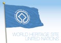 World Heritage Site flag, Unesco, United Nations organization