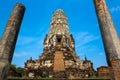 World Heritage site, Wat Ratchaburana, Ayutthaya Province in Thailand