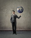 The world in his hands Royalty Free Stock Photo