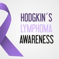 World hodgkin lymphoma cancer day awareness poster eps10 Royalty Free Stock Photo