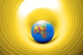 World in a hole Royalty Free Stock Photo