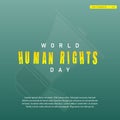 World Human Rights Day, 10 December, suitable design for greeting card banner, poster, and social media post