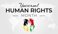 World Human Rights Month Background Banner