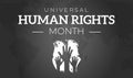 World Human Rights Month Dark Background Illustration