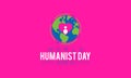 World Humanist Day Celebrated On June Every Year. Humanism vector background, Banner, Poster, Card Awareness Campaign Template