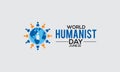 World Humanist Day Celebrated On June Every Year. Humanism vector background, Banner, Poster, Card Awareness Campaign Template