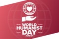 World Humanist Day. June 21. Holiday concept. Template for background, banner, card, poster with text inscription
