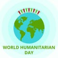 World humanitarian day poster background