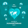World humanitarian day vector templates, world humanitarian day Social media post designs