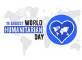 World humanitarian day, world humanitarian day vector banner