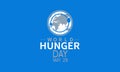 World Hunger Day Food Prevention and awareness Vector Concept. Banner, Poster World Hunger Day Awareness Campaign Template