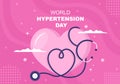 World Hypertension Day Vector illustration Commemorated Every May 17 to Symptoms and Prevention Blood Pressure Health Royalty Free Stock Photo