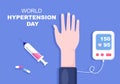 World Hypertension Day Vector illustration Commemorated Every May 17 to Symptoms and Prevention Blood Pressure Health Royalty Free Stock Photo