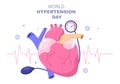 World Hypertension Day Vector illustration Commemorated Every May 17 to Symptoms and Prevention Blood Pressure Health Royalty Free Stock Photo