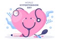 World Hypertension Day Vector illustration Commemorated Every May 17 to Symptoms and Prevention Blood Pressure Health Royalty Free Stock Photo