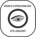 World Hypnotism Day black vector icon