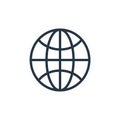 world icon vector from busines and finace concept. Thin line illustration of world editable stroke. world linear sign for use on