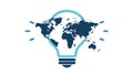 World of Ideas: Global Solutions and Innovation Map, vector design Generative AI Royalty Free Stock Photo