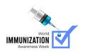 World Immunization Awareness Month. Vector