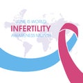 June is World Infertility Awareness Month vector illustration Royalty Free Stock Photo
