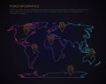 World infographic vector map