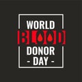 World international blood donation day concept poster