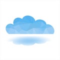 Polygonal cloud computing concept with shadow. Royalty Free Stock Photo