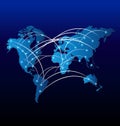 World internet trade market map
