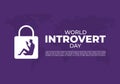 World introvert day background celebrated on january 2nd