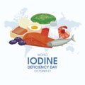 World Iodine Deficiency Day vector illustration